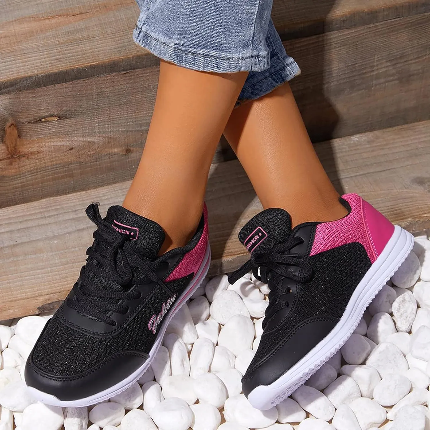 Bowling Shoes Women 9 Wide All Black Sneakers for Women Cute White Tennis Shoes Women Comfortable Womens Walking Shoes Sock Sneakers Slip On Mesh Platform Cute Black Sneakers for Women Comfortable