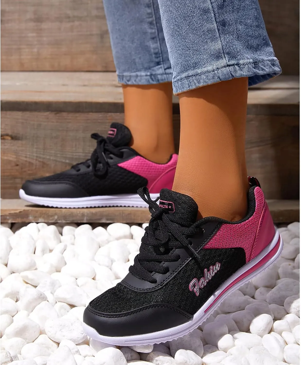 Bowling Shoes Women 9 Wide All Black Sneakers for Women Cute White Tennis Shoes Women Comfortable Womens Walking Shoes Sock Sneakers Slip On Mesh Platform Cute Black Sneakers for Women Comfortable