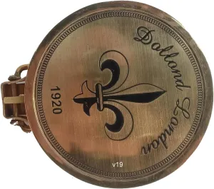 Brass Compass Luminous Retro Style Pocket Watch Flip Compass