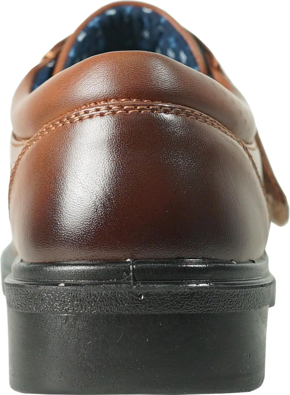 bravo! Boy Classic Slip-on Loafer and Lace-up Oxford William Kid Dress Shoe School Uniform with Removable Insole and Square Toe Black Brown Black Patent