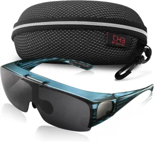 Br'Guras Fit Over Polarized Sunglasses Flip Up Lens for Men and Women
