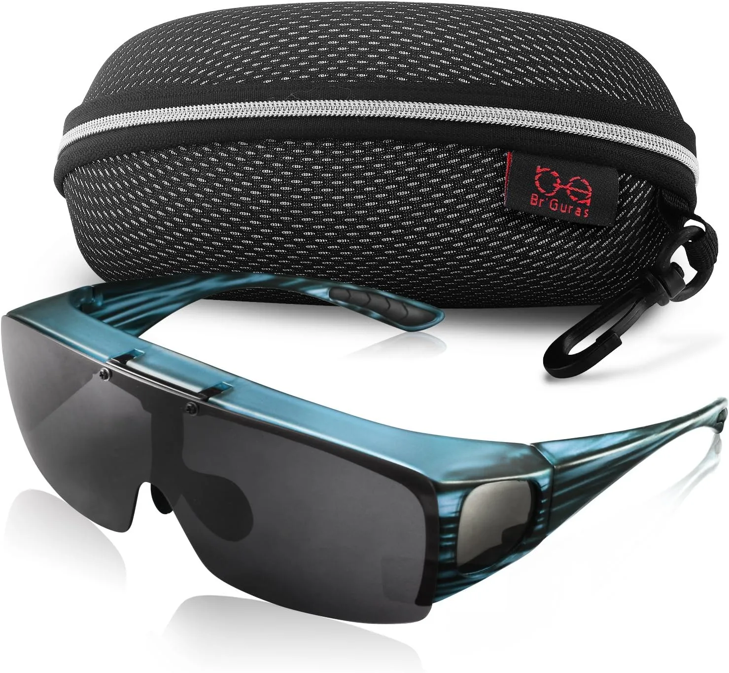 Br'Guras Fit Over Polarized Sunglasses Flip Up Lens for Men and Women