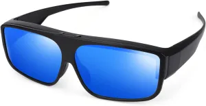 Br'Guras Fit Over Polarized Sunglasses Flip Up Lens for Men and Women