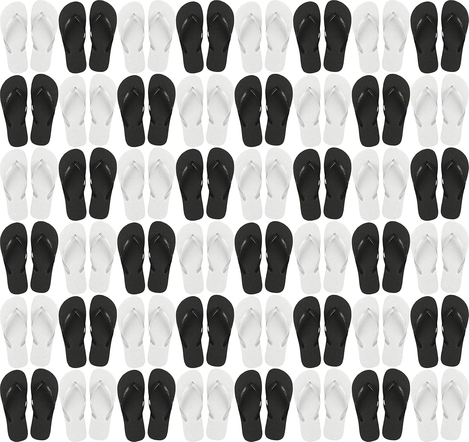 Bulk Flip Flops for Weddings, 48 Pairs, Reception Guest Slippers, Men Women Destination Beach Pool Wholesale Pack