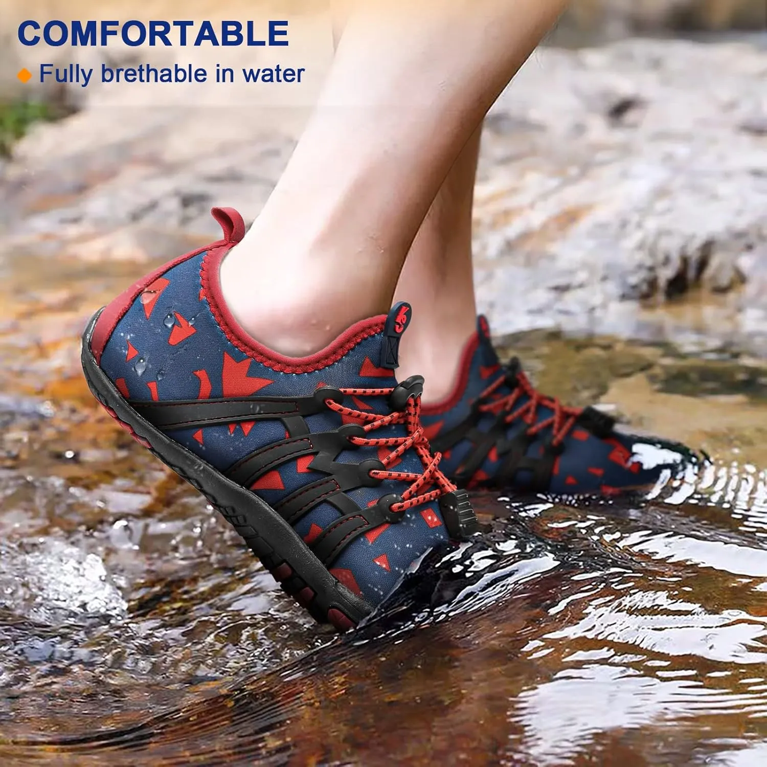 BULLIANT Water Shoes Men, Unisex Barefoot Aqua Shoes for Men Women Hiking Swimming Shoe