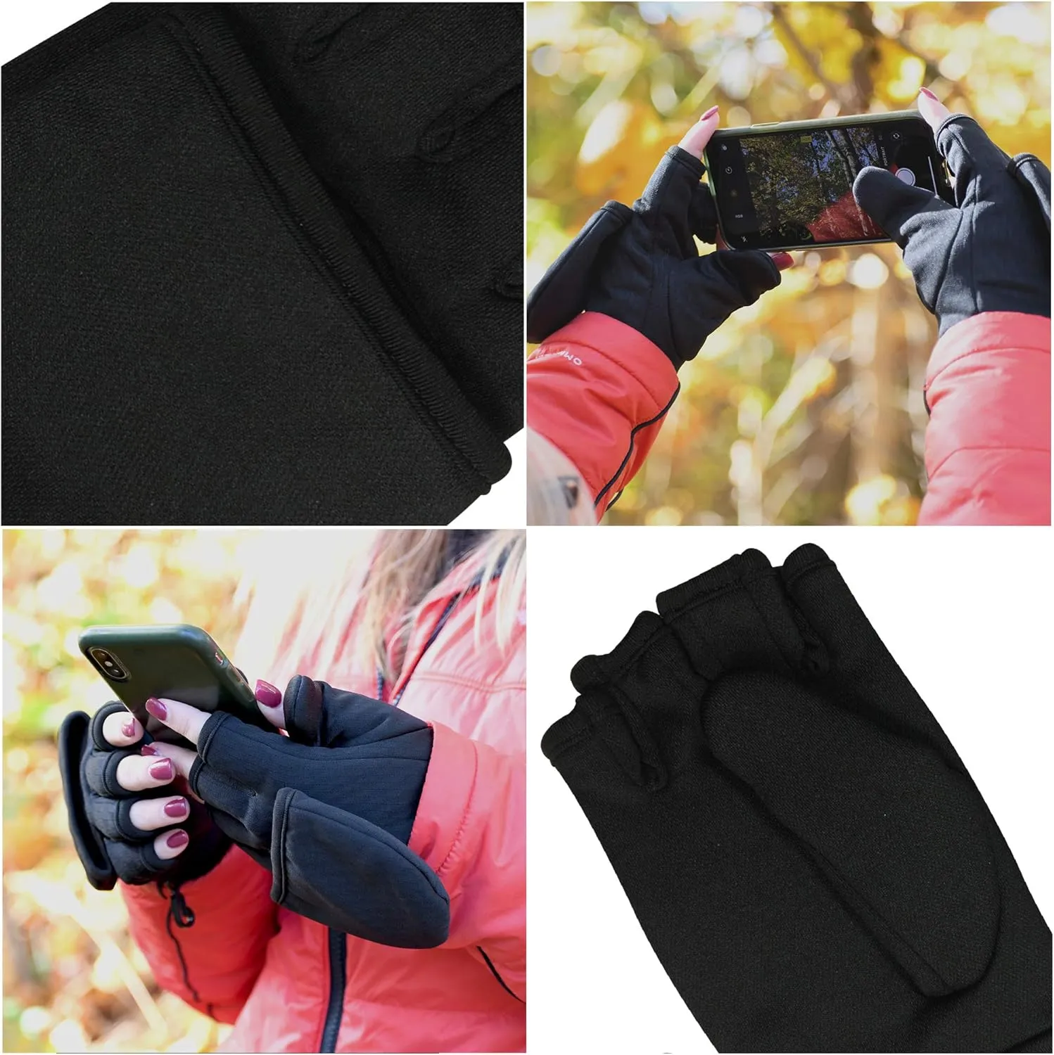 C9 Champion Women's Everyday Flip Top Mitten and Fingerless Glove with Reflective Detail
