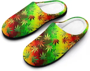 Cactus Clog Slippers For Men Non-Slip Warm House Slippers Women's Cotton Slippers Bedroom Slip-On Shoes Indoor Outdoor