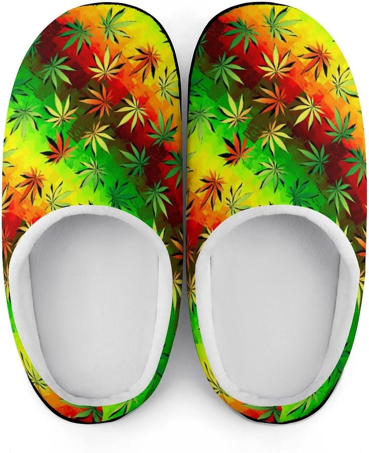 Cactus Clog Slippers For Men Non-Slip Warm House Slippers Women's Cotton Slippers Bedroom Slip-On Shoes Indoor Outdoor