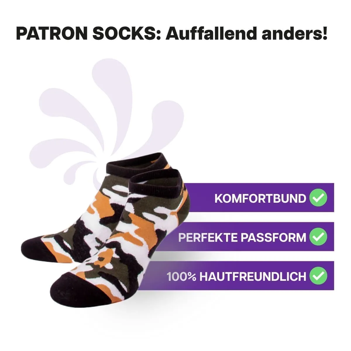 Camo Sneaker Socken