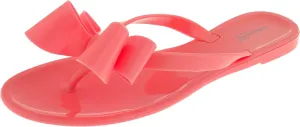 Capelli New York Ladies Floral Pom Opaque Jelly Flip Flops