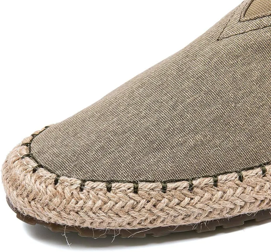 CASMAG Men's Fashion Casual Cloth Shoes Canvas Slip-on Loafers Espadrille Leisure Walking Sneakers Moccasins Boat Shoes