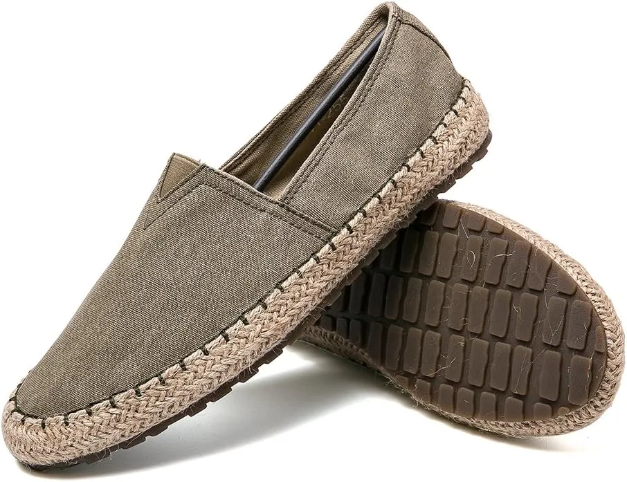 CASMAG Men's Fashion Casual Cloth Shoes Canvas Slip-on Loafers Espadrille Leisure Walking Sneakers Moccasins Boat Shoes