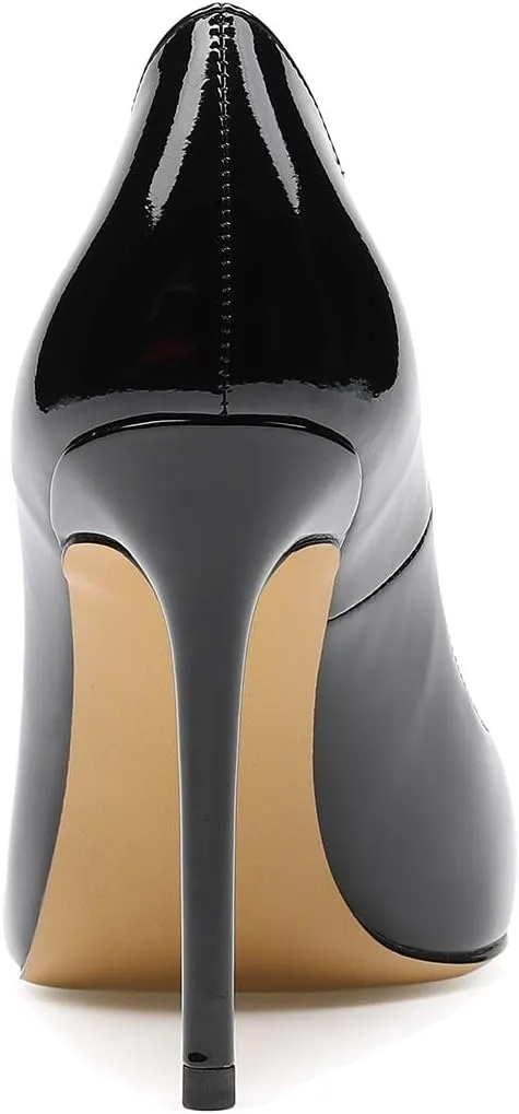 Castamere Womens High Heels Round Toe Slip-On Pumps Stilettos 10CM