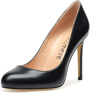 Castamere Womens High Heels Round Toe Slip-On Pumps Stilettos 10CM