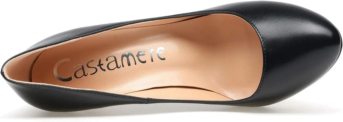 Castamere Womens High Heels Round Toe Slip-On Pumps Stilettos 10CM
