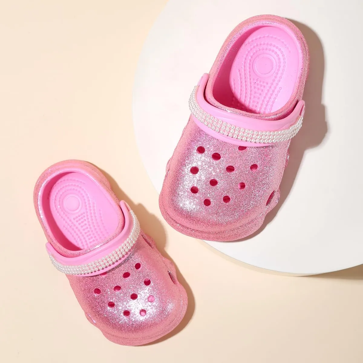 Casual Bright-Colored Clogs for Kid's, Toddlers, Girls, Breathable Lightweight Children's Garden Shoes for Beach Pool, Anti Slip Sandals Clogs, Water Shoes Summer Slides