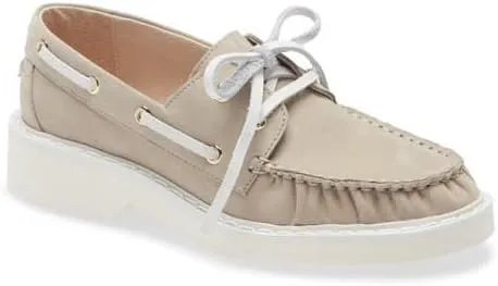 Cecelia New York Reedy Boat Shoe Loafer in Burt Sugar Suede