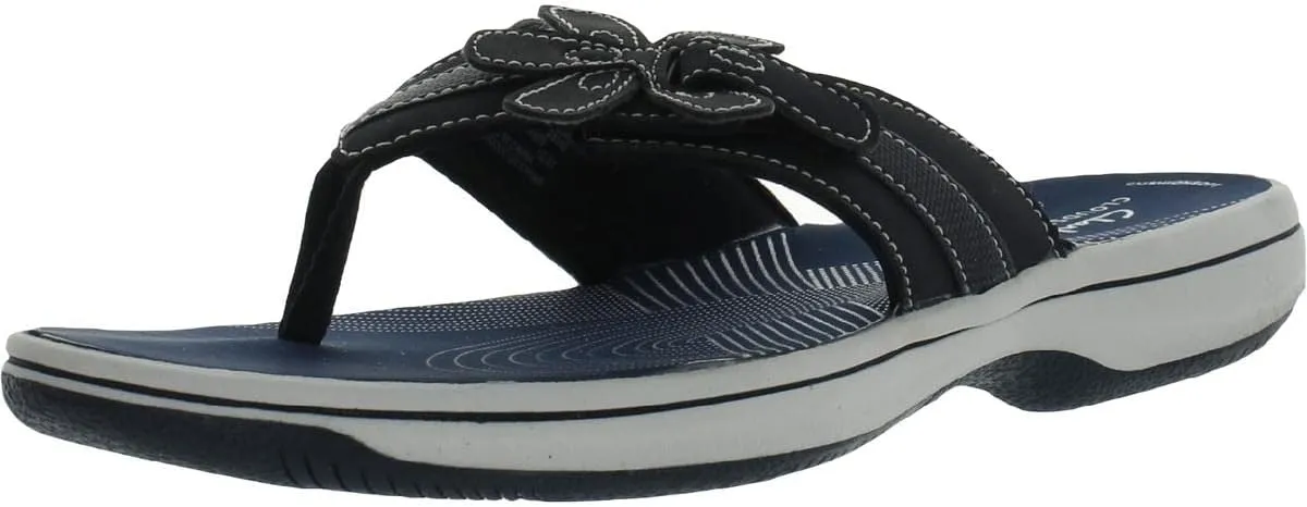 Clarks Unisex BrinkleyFloraH Sneaker, Navy, 0 US Women