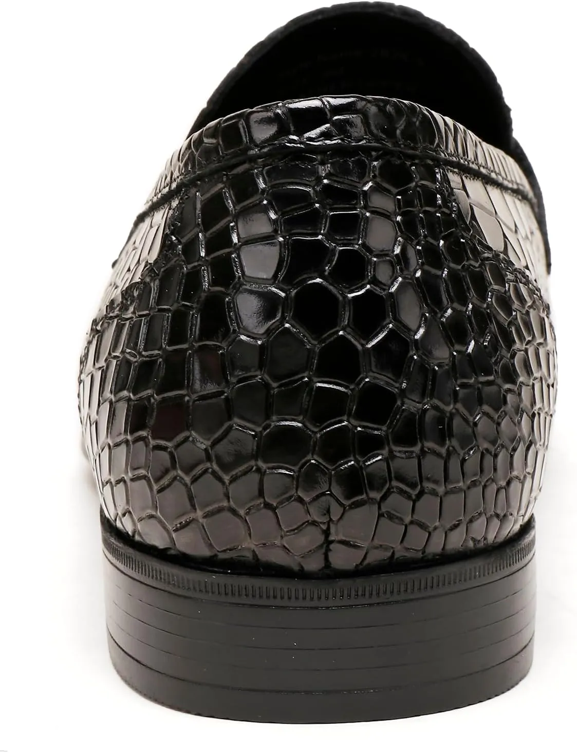 Classic Leather Dress Shoes for Men, Premium Alligator Printed Bussiness Dress Slip on Loafer for Mens