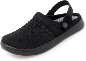 Clogs for Women Summer Casual Slip-on Mesh Mules Shoes Breathable Hollow Out Slippers Comfortable Closed Toe Sandals Fashion Open Back Slip On Shoes Lightweight Walking Slippers