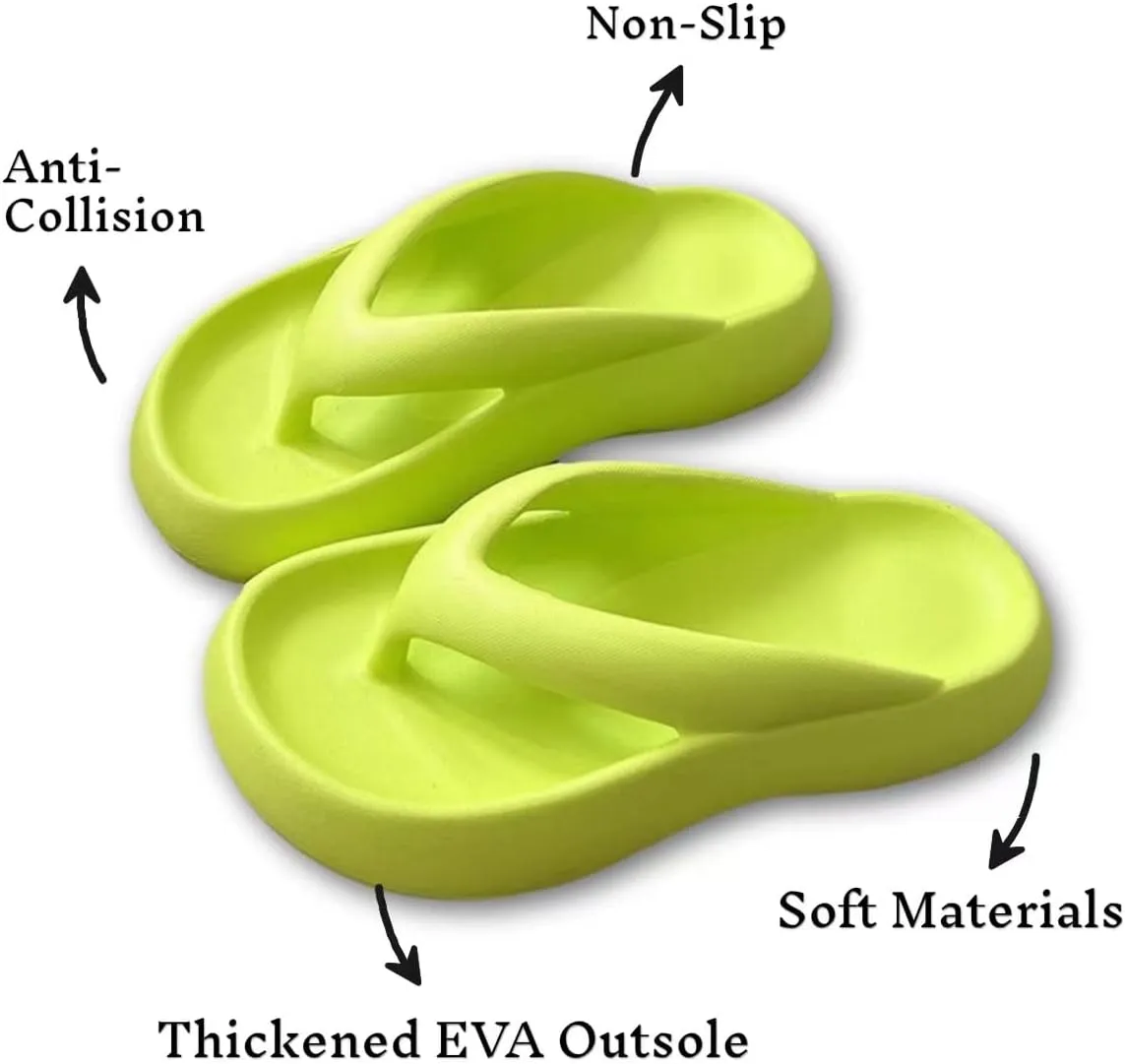 Cloud Comfy Flip Flops for Women Lightweight Thicken Sole Pillow Slippers Cute Cushioned Slippers Soft Foam Non-Slip Shower Bathroom Slides Sandals Cozy EVA Indoor and Outdoor