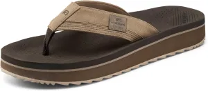 Cobian Men’s Roca Rise Synthetic Leather Strap Flip-Flop Sandals