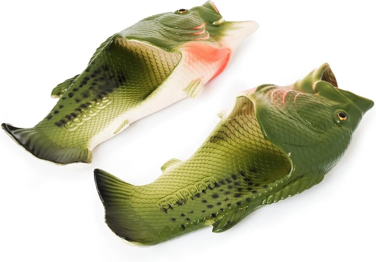 Coddies Fish Flip Flops | The Original Fish Slippers | Funny Gift, Unisex Sandals, Bass Slides, Pool, Beach & Shower Shoes | Men & Women