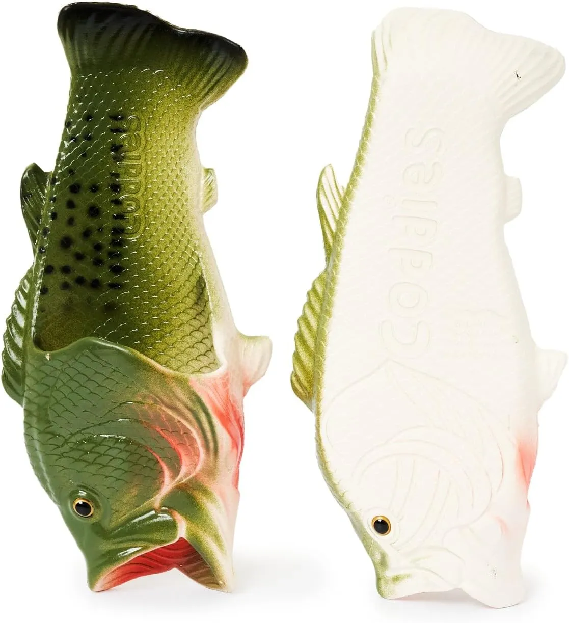 Coddies Fish Flip Flops | The Original Fish Slippers | Funny Gift, Unisex Sandals, Bass Slides, Pool, Beach & Shower Shoes | Men & Women