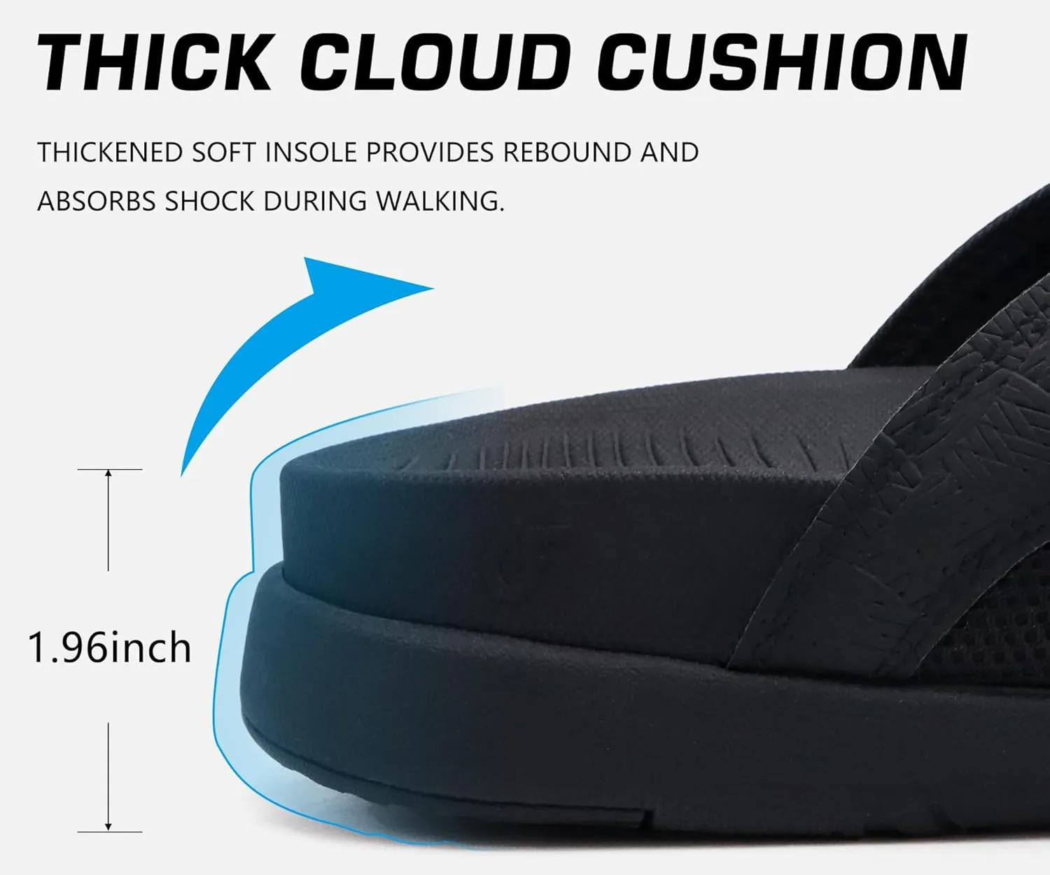 COFACE Flip Flops for Men with Arch Support Comfortable Man Thong Sandals Adjustable Beach Flip-flop Outdoor