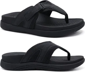 COFACE Flip Flops for Men with Arch Support Comfortable Man Thong Sandals Adjustable Beach Flip-flop Outdoor