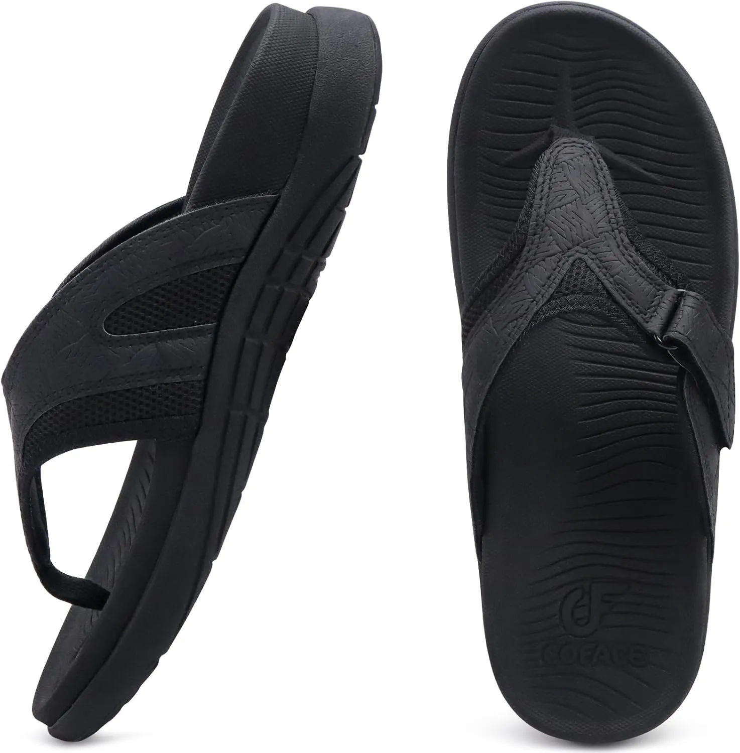 COFACE Flip Flops for Men with Arch Support Comfortable Man Thong Sandals Adjustable Beach Flip-flop Outdoor