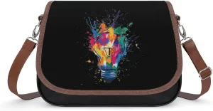 Colorful Light Bulb Fashion Crossbody Bags Purses for Women Funny Printing Shoulder Handbags Bag