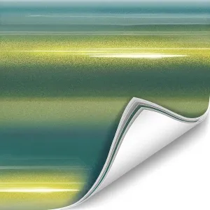 ColorFusion PPF by VViViD, Gloss Flip Thunder Green Dry Apply PPF Vinyl Car Wrap Roll 1ft x 5ft