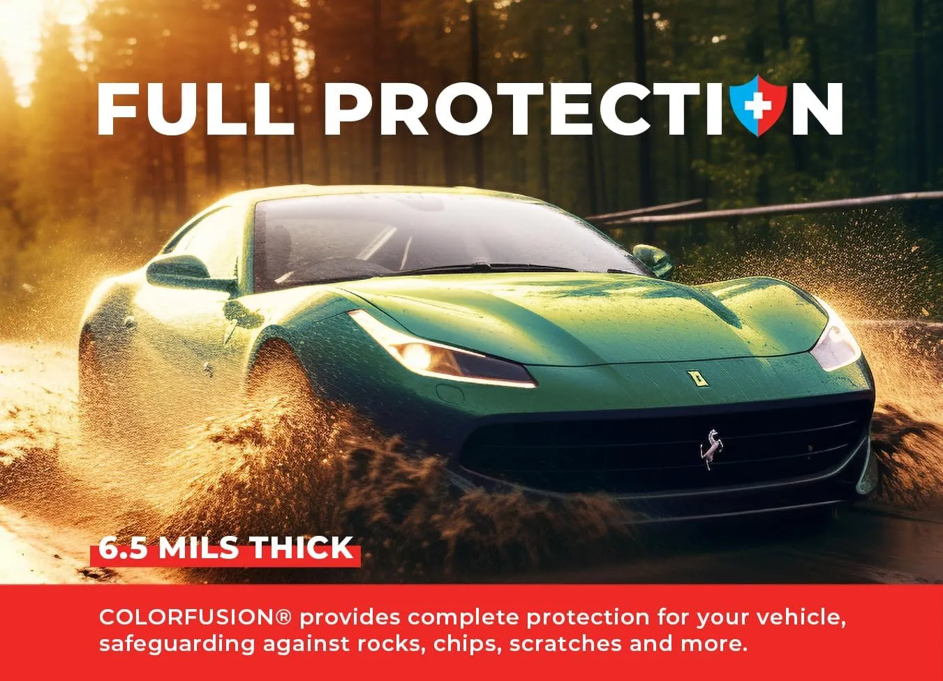 ColorFusion PPF by VViViD, Gloss Flip Thunder Green Dry Apply PPF Vinyl Car Wrap Roll 1ft x 5ft
