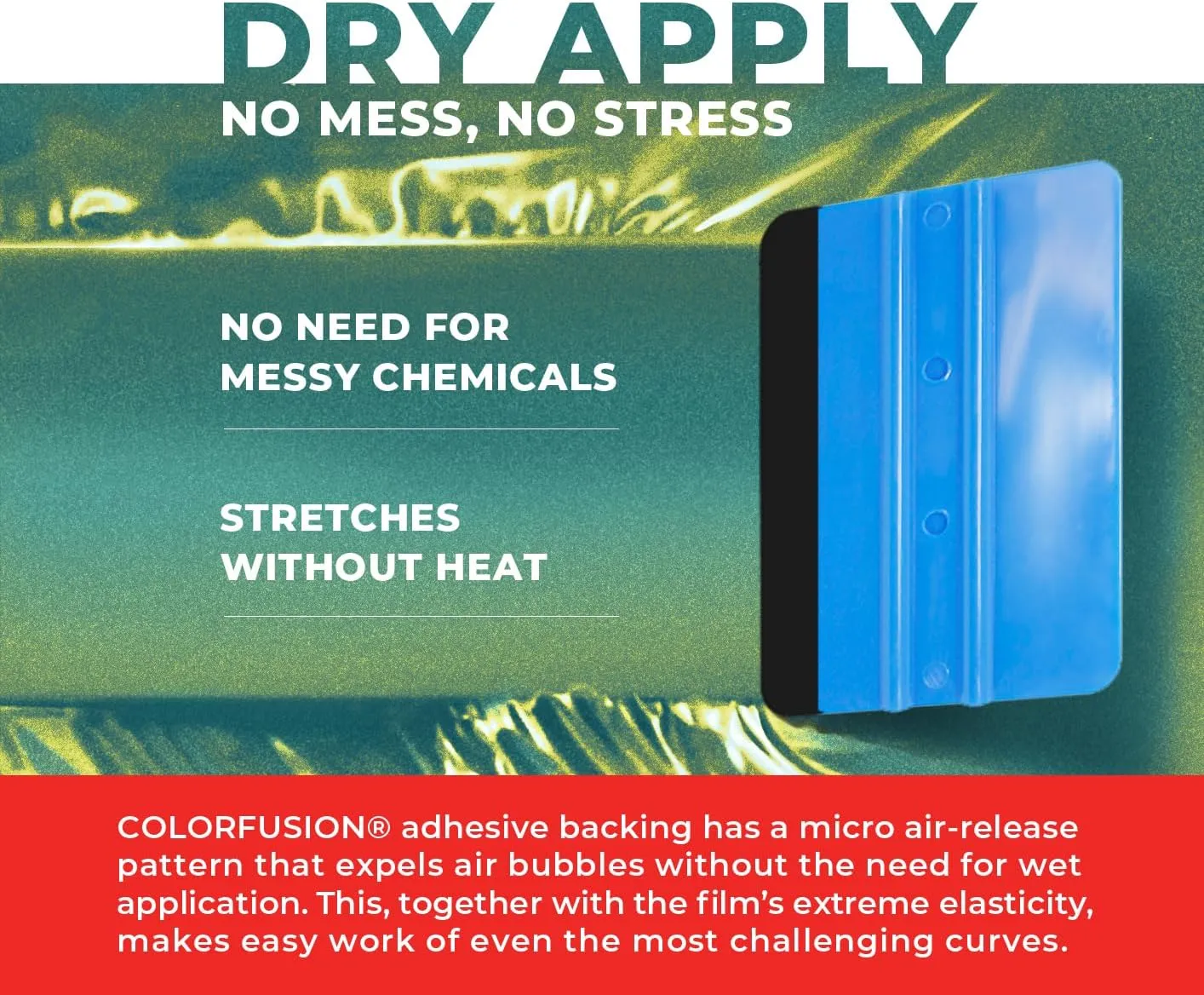 ColorFusion PPF by VViViD, Gloss Flip Thunder Green Dry Apply PPF Vinyl Car Wrap Roll 1ft x 5ft