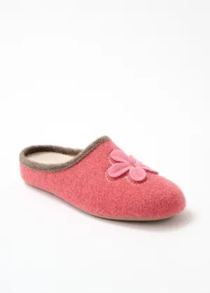 Comfort width wedge mule slippers
