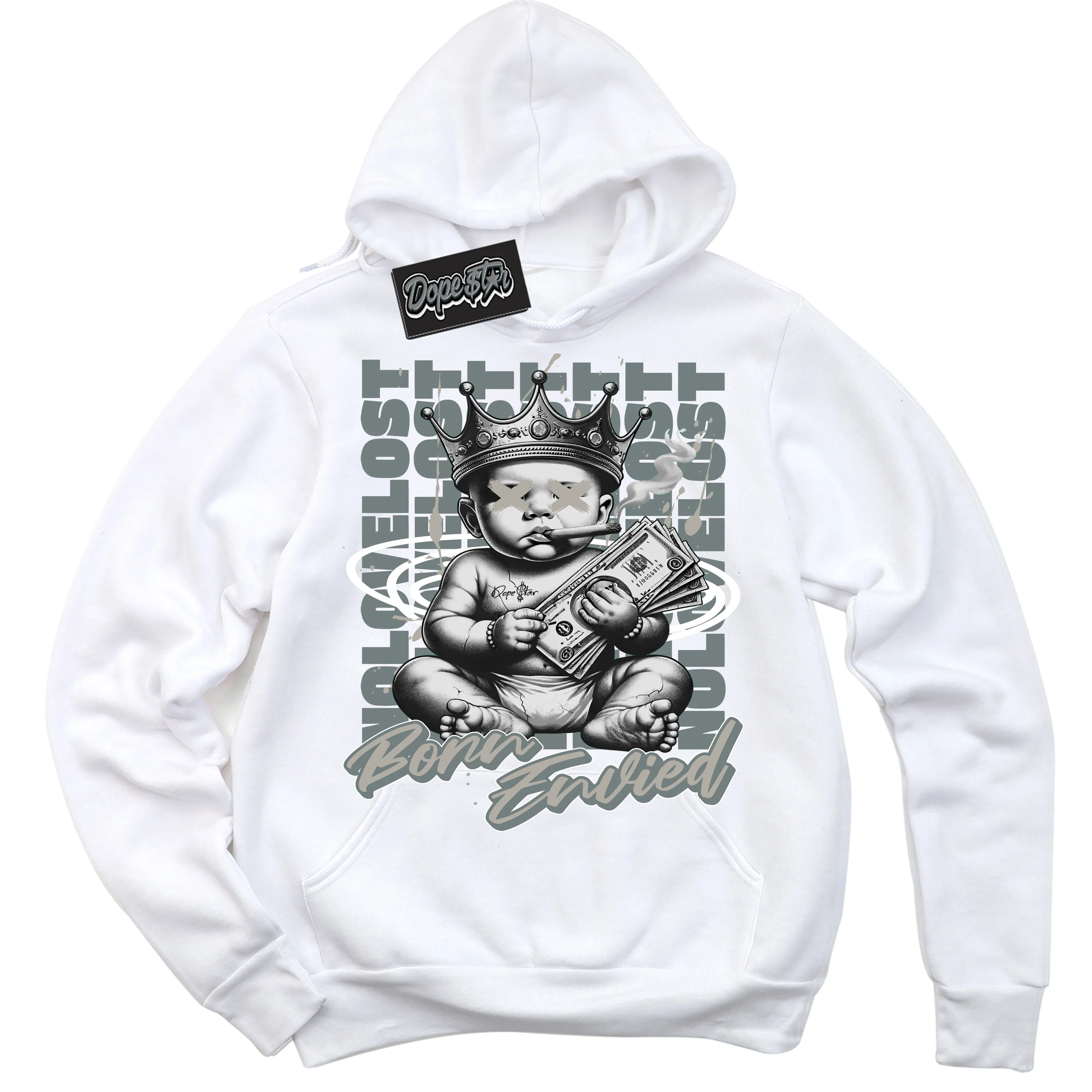Cool Grey 9s Sneaker Hoodie Born Envied Graphic