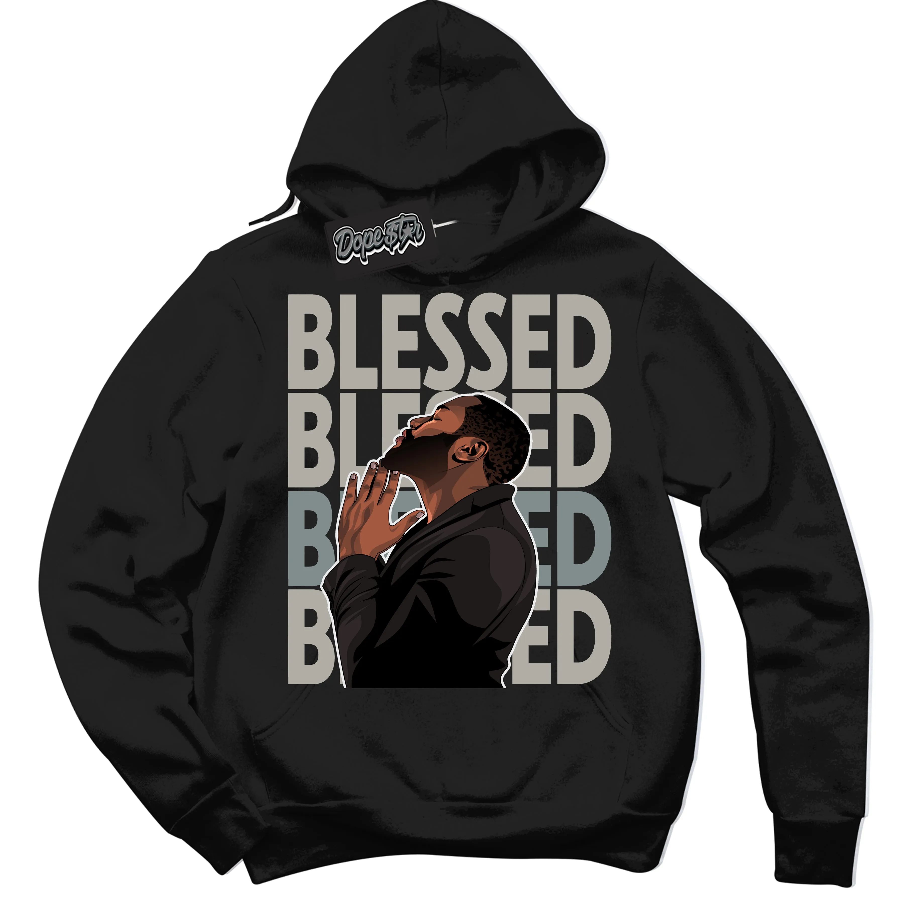 Cool Grey 9s Sneaker Hoodie God Blessed Graphic