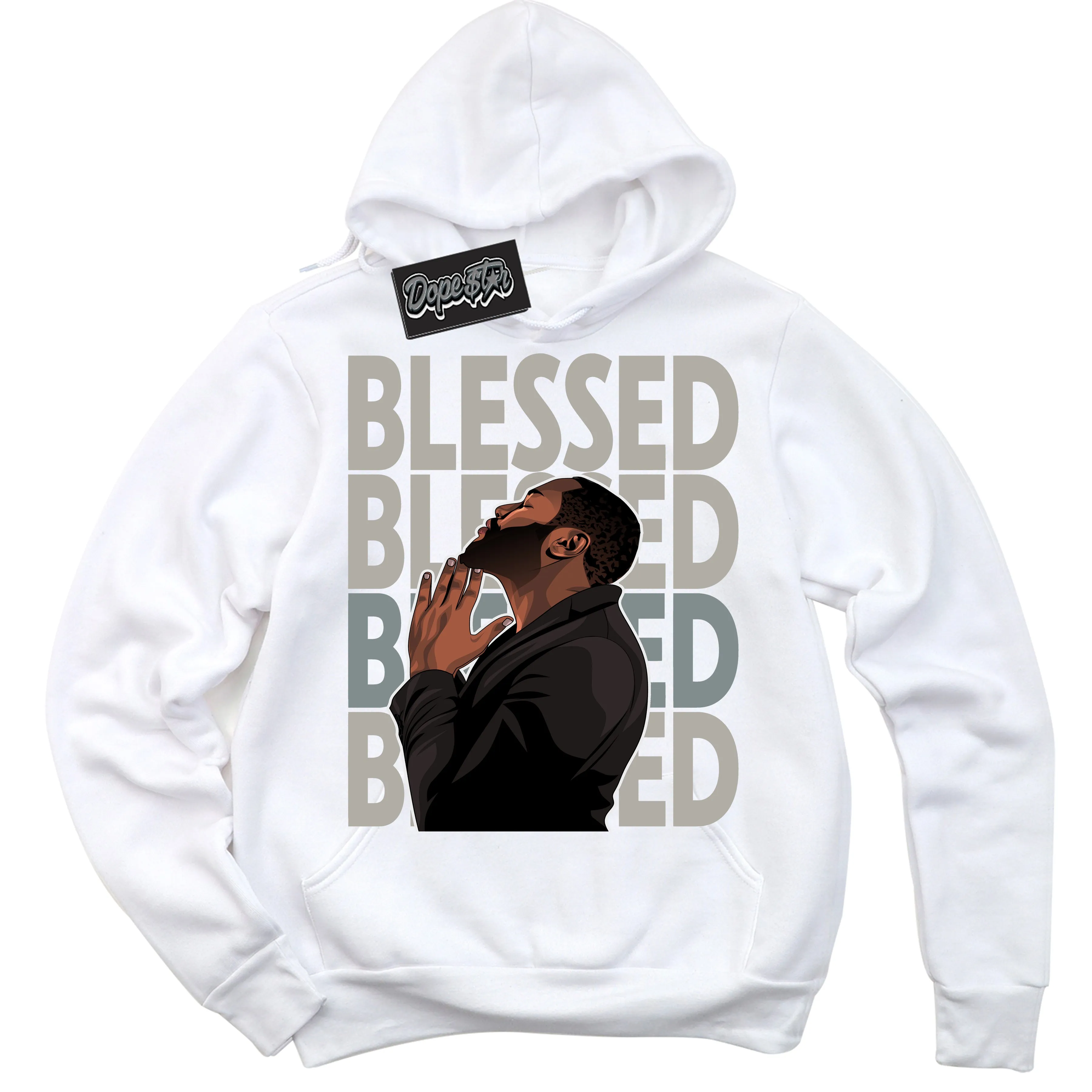 Cool Grey 9s Sneaker Hoodie God Blessed Graphic