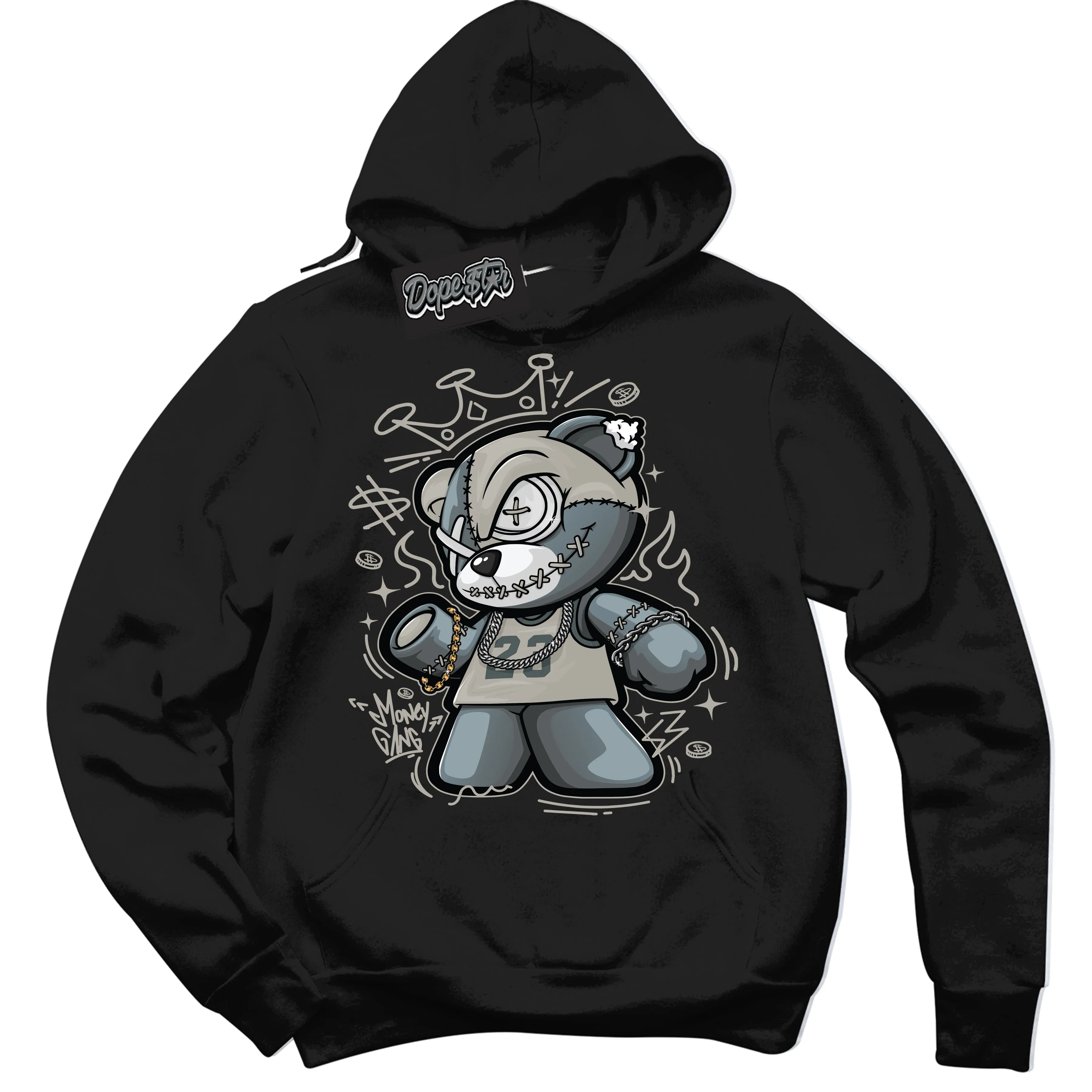Cool Grey 9s Sneaker Hoodie Money Gang Bear Graphic