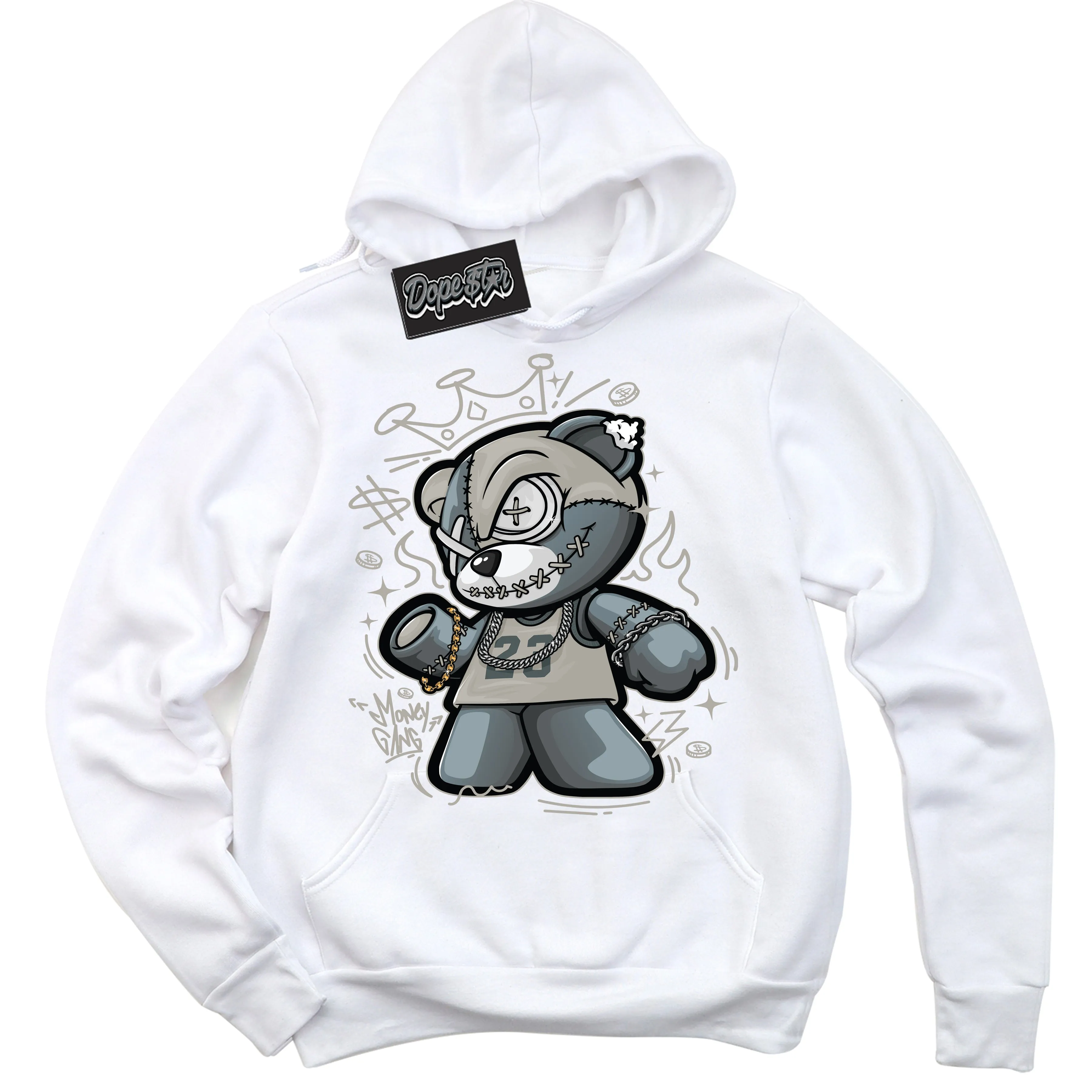 Cool Grey 9s Sneaker Hoodie Money Gang Bear Graphic