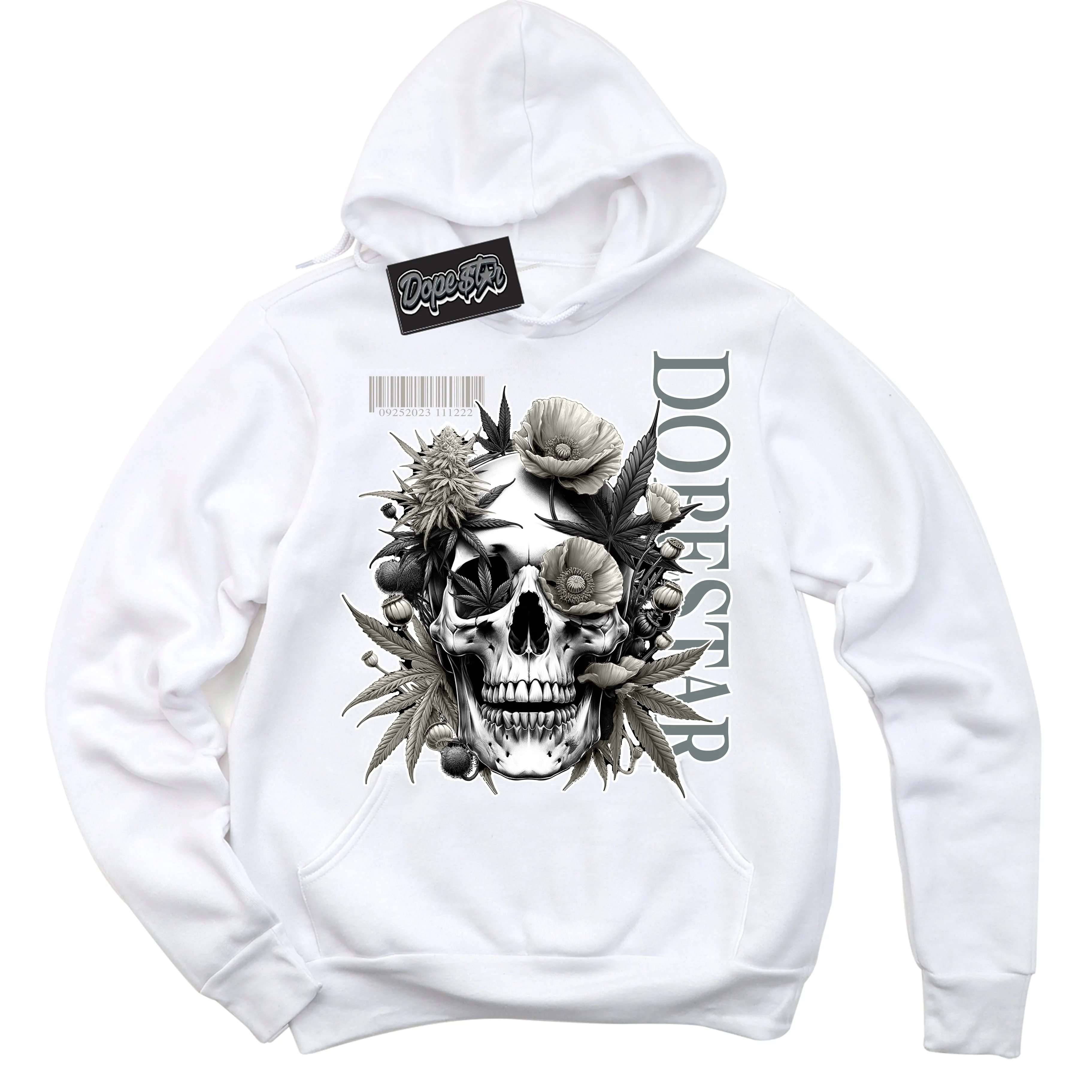 Cool Grey 9s Sneaker Hoodie Skull Poppies Graphic