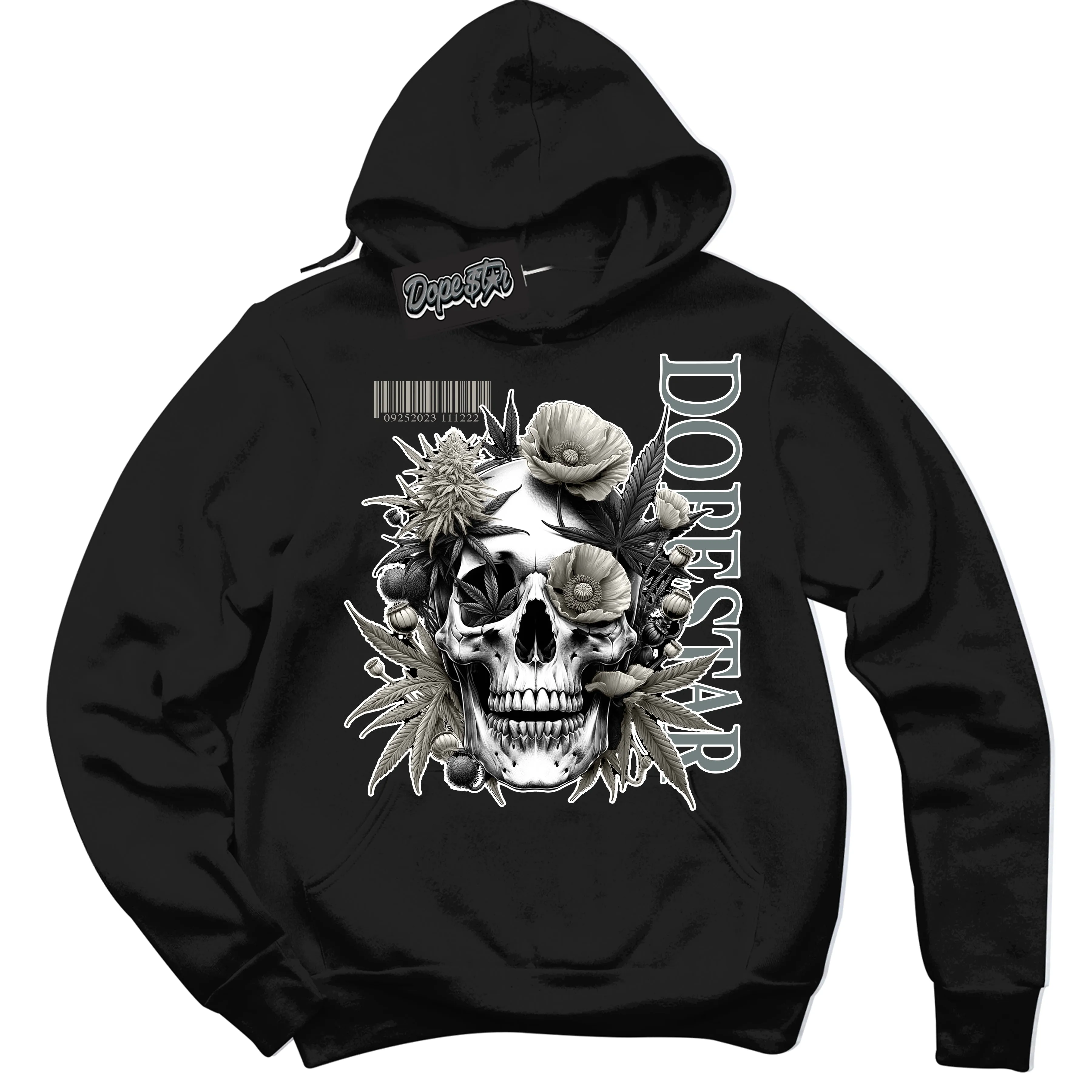 Cool Grey 9s Sneaker Hoodie Skull Poppies Graphic