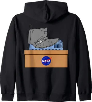 Cool NASA Apollo 11 Moon Landing Space Astronaut Lunar Boot Zip Hoodie