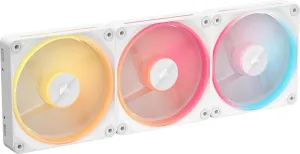 CORSAIR iCUE Link LX120-R RGB 120mm PWM Reverse Fans – Triple Fan Kit – Low-Noise, Magnetic Dome Bearing, Dual Light Loops, CORSAIR QuikTurn Screws, Zero RPM Mode – White
