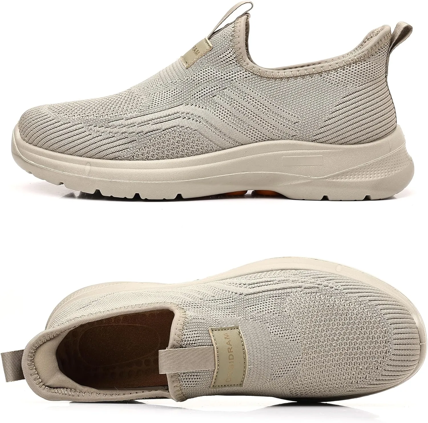 COSIDRAM Men's Step in Shoes Hands Free Breathable Mesh Cushioned Lightweight Comfort Slip On Athletic Gym Workout Sneaker