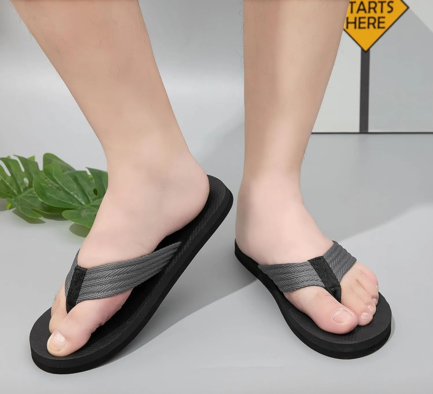 Creative Flip Flops - Funny Beach Sandals with Hidden Design - Quick-Dry Slides for Men - Novelty Gag Gift