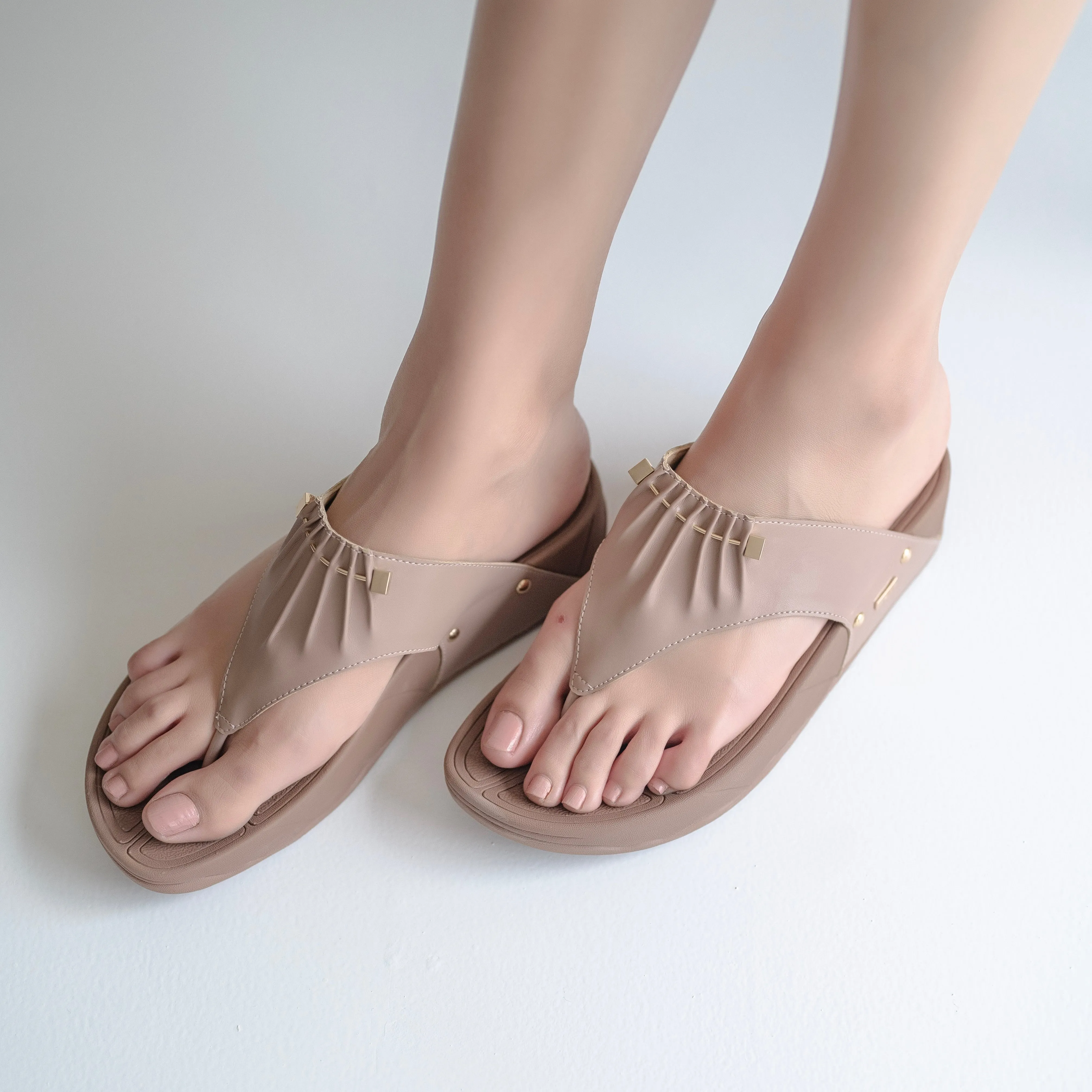 Crinkled Platform Flip Flop