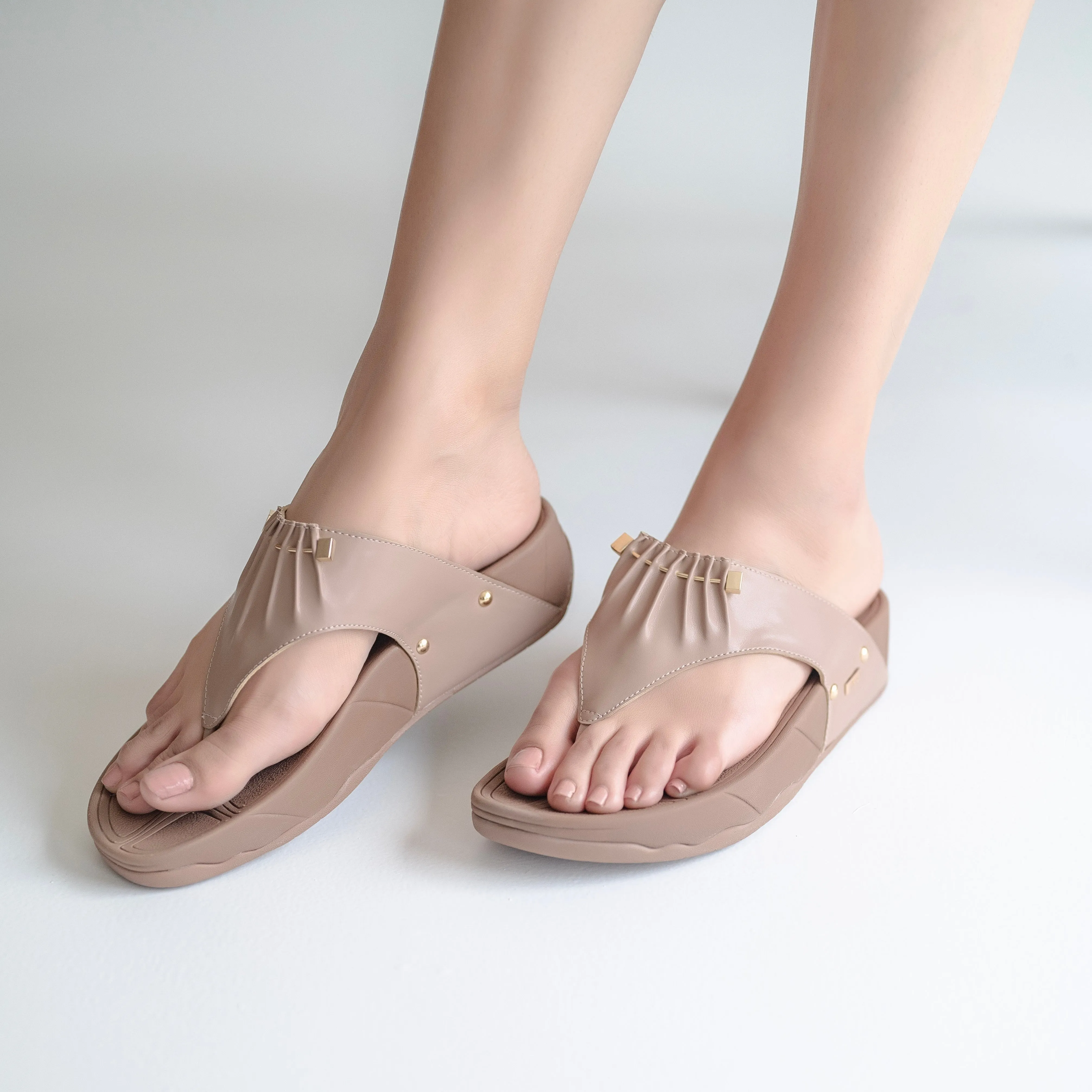 Crinkled Platform Flip Flop