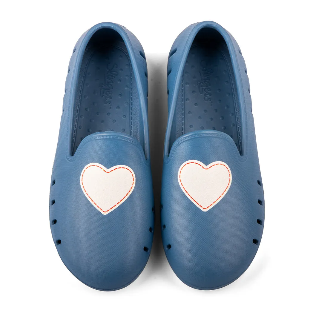 Cruise Loafer Kids - Captain Blue Heart  print / Waterproof